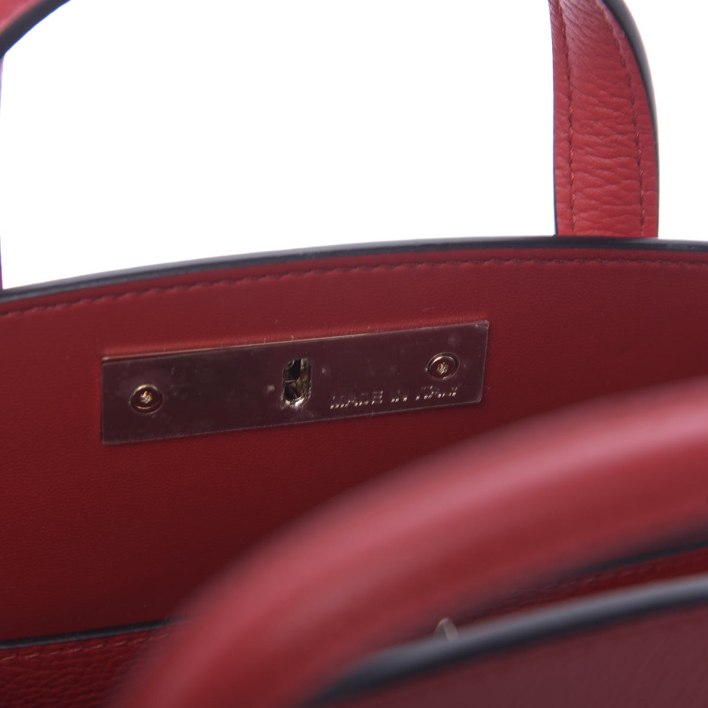 Calfskin Mini Milano Tote Ruby Red Rose Dust