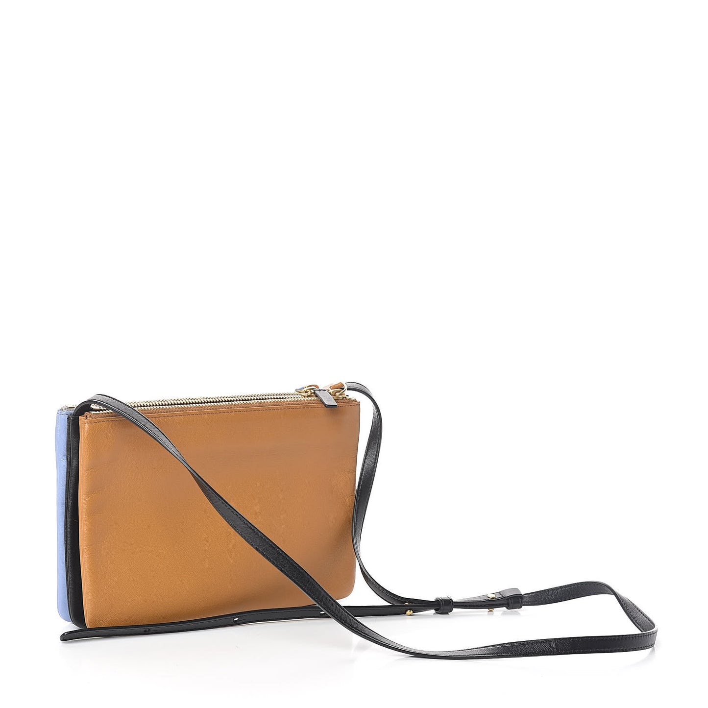 Lambskin Small Multicolor Trio Crossbody Bag Porcelain