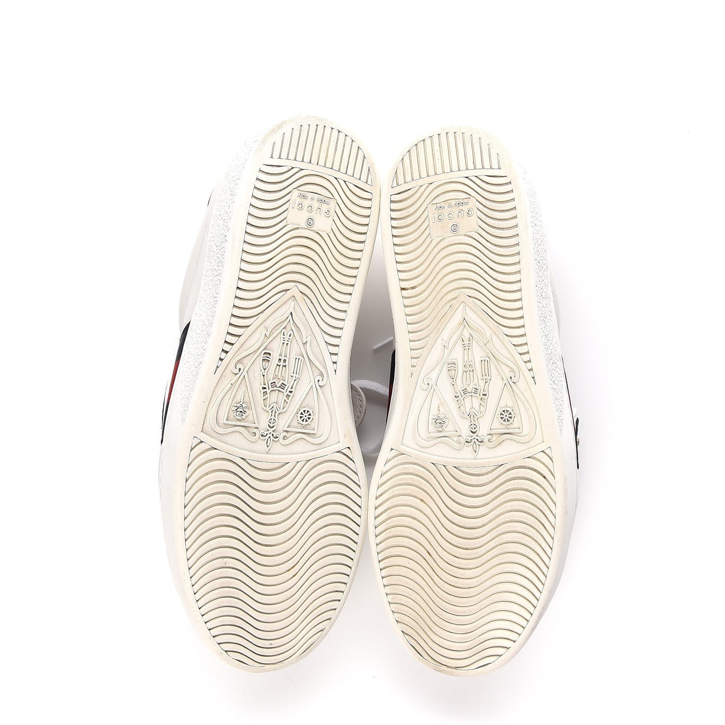 Calfskin Ayers Web UFO Dragon Embroidered Mens Ace Sneakers 7 White