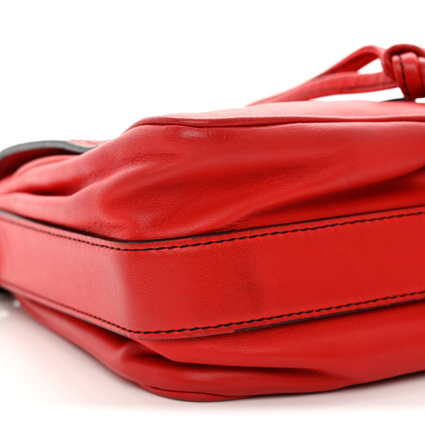 Nappa Intrecciato Small Double Pocket Flap Red