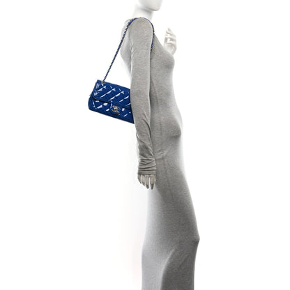 Chanel Patent Quilted Small Coco Shine Flap Blue 2 of 10