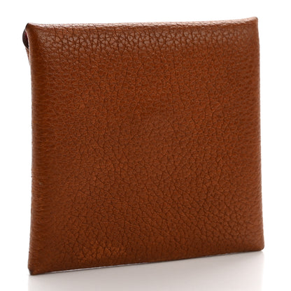 Hermes Barenia Faubourg Bastia Verso Coin Purse Fauve Rose D'ete 3 of 9