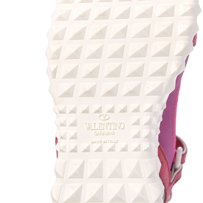 Valentino Garavani Body Tech Knit Free Rockstud Sock High Top Sneakers 37 Shadow Pink Optic White 6 of 8