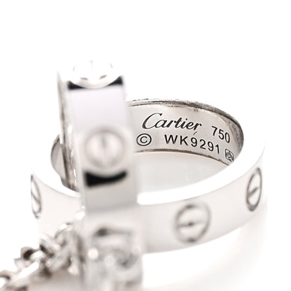 Cartier 18K White Gold Interlocking LOVE Necklace 4 of 5