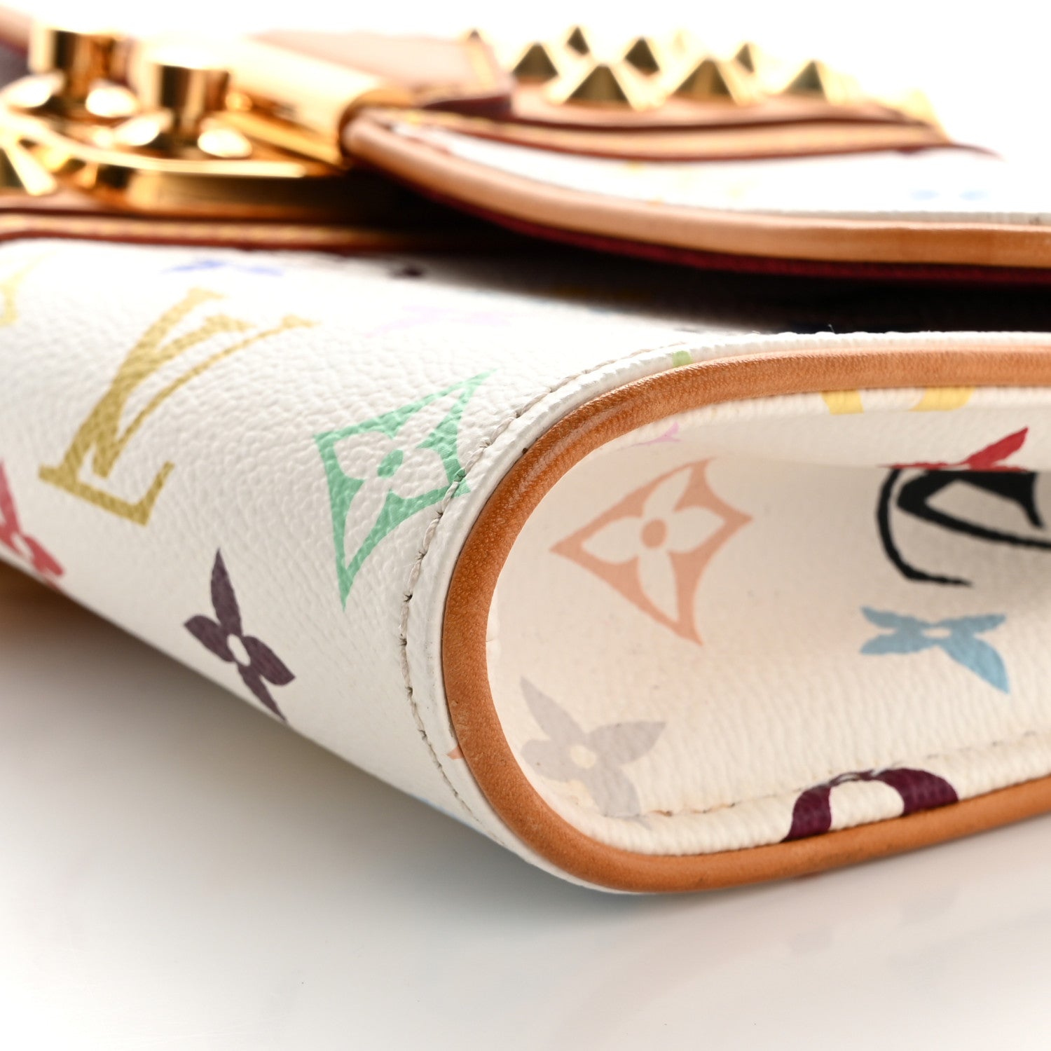 Louis Vuitton Monogram Multicolor Courtney Clutch White 9 of 17