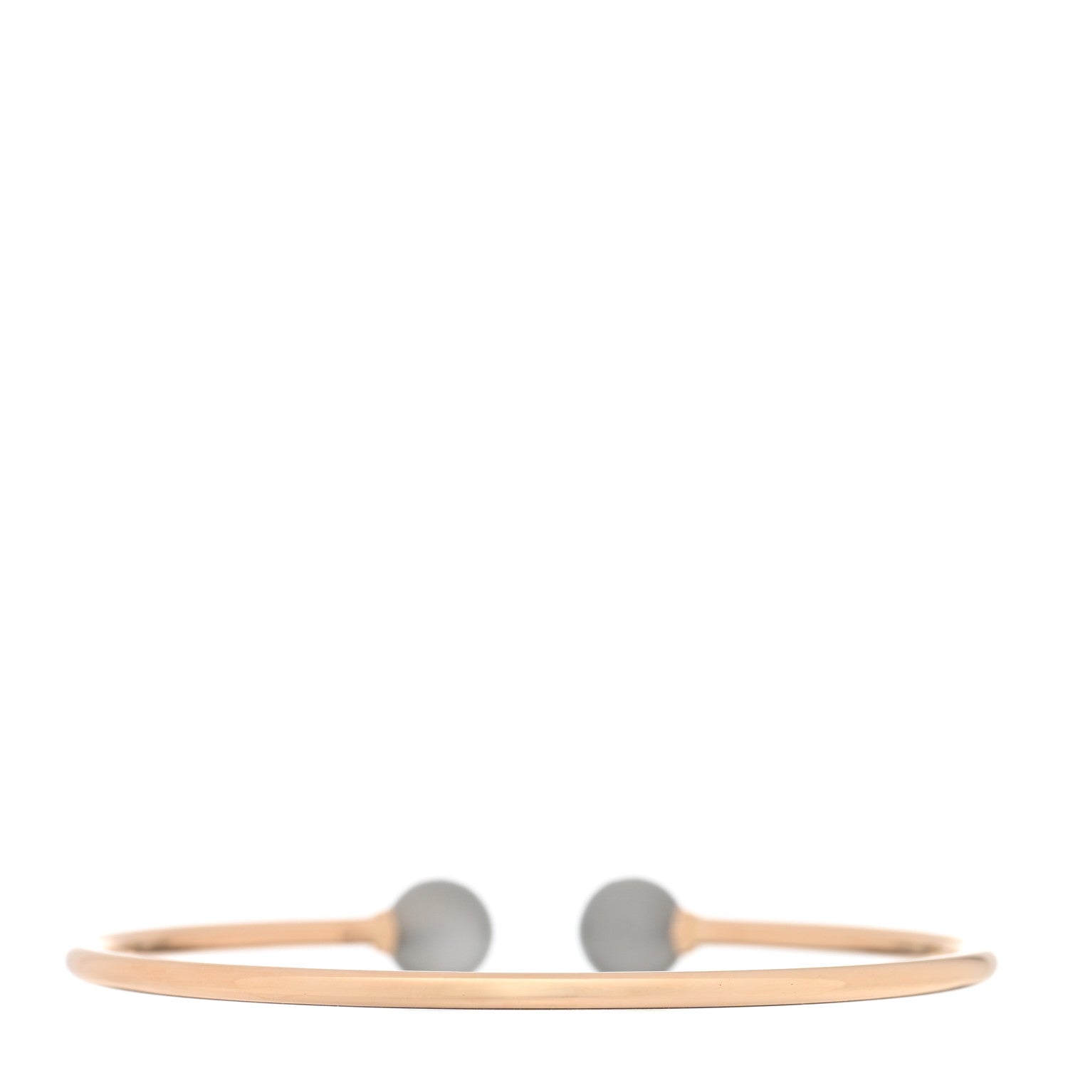 Tiffany 18K Rose Gold Grey Moonstone 8mm HardWear Ball Wire Bracelet 2 of 5