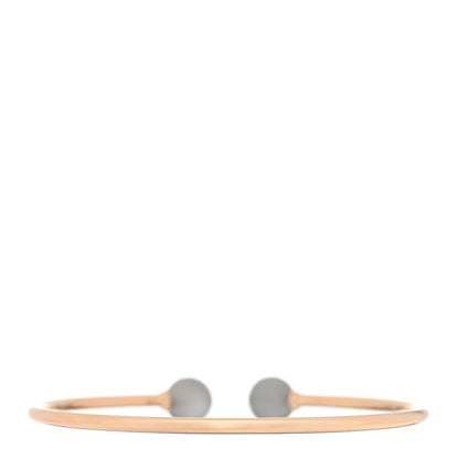 Tiffany 18K Rose Gold Grey Moonstone 8mm HardWear Ball Wire Bracelet 2 of 5