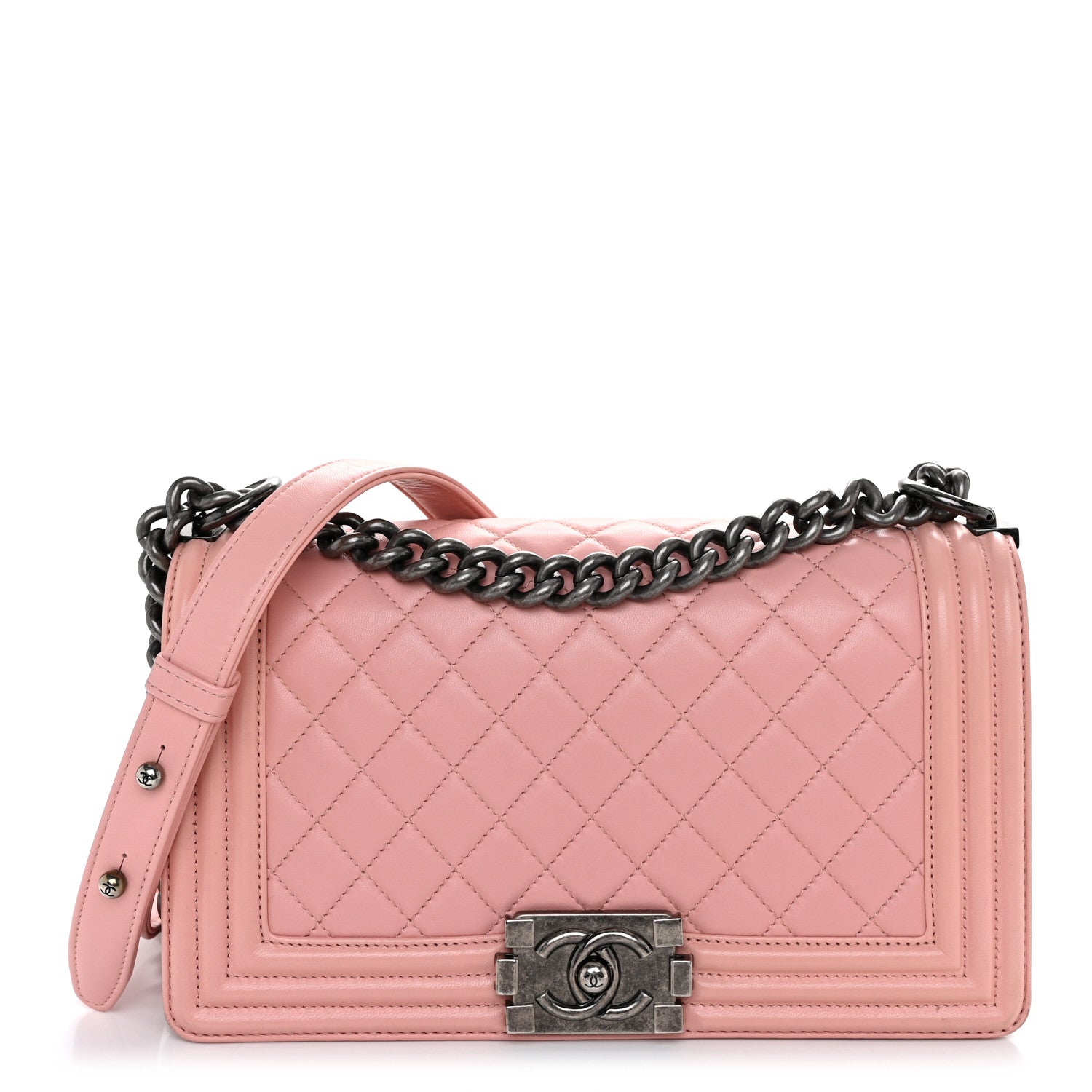 Chanel Lambskin Quilted Medium Boy Flap Light Pink 1 of 10