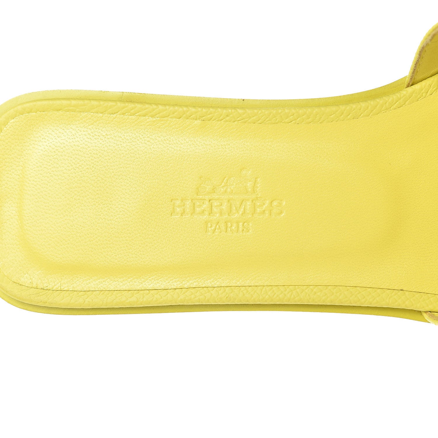 Hermes Epsom Oran Sandals 36.5 Jaune Pollen 6 of 9