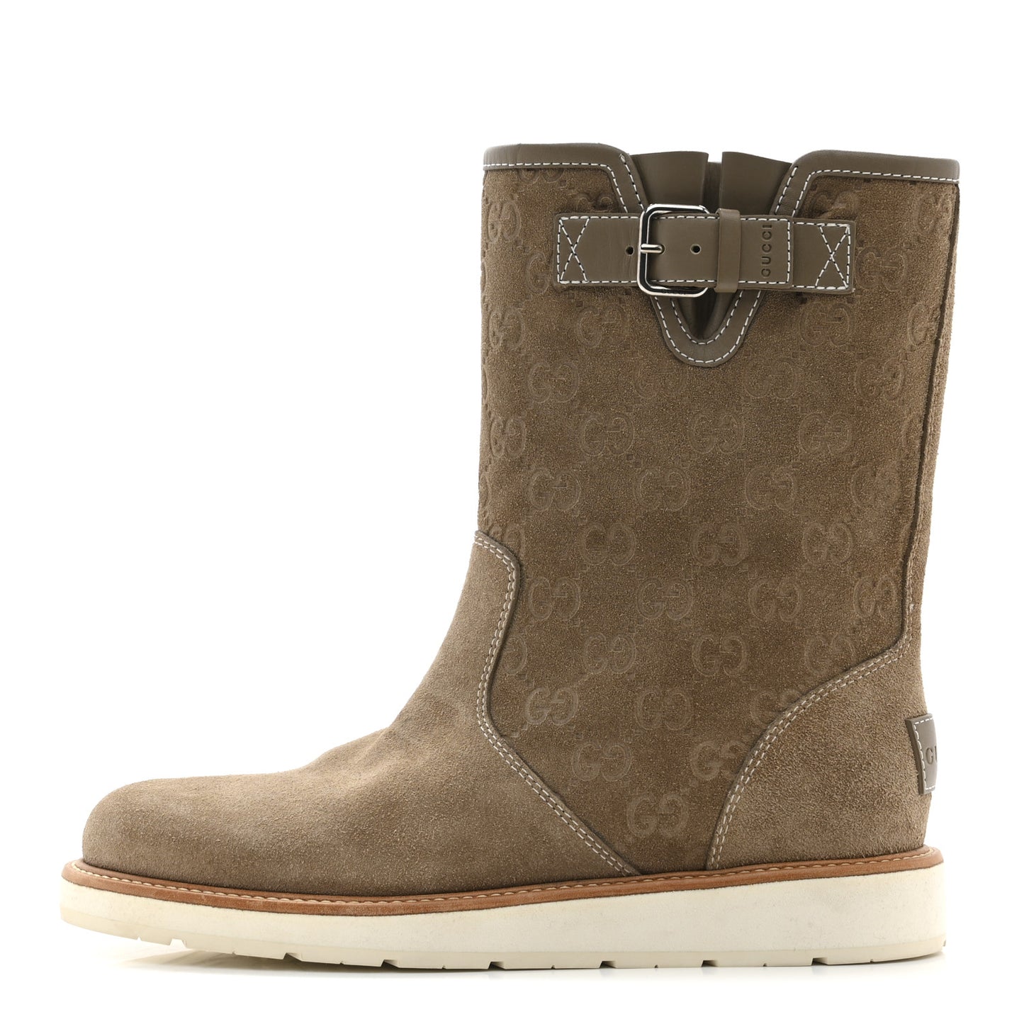 Suede Microguccissima Boots 37.5 Brown