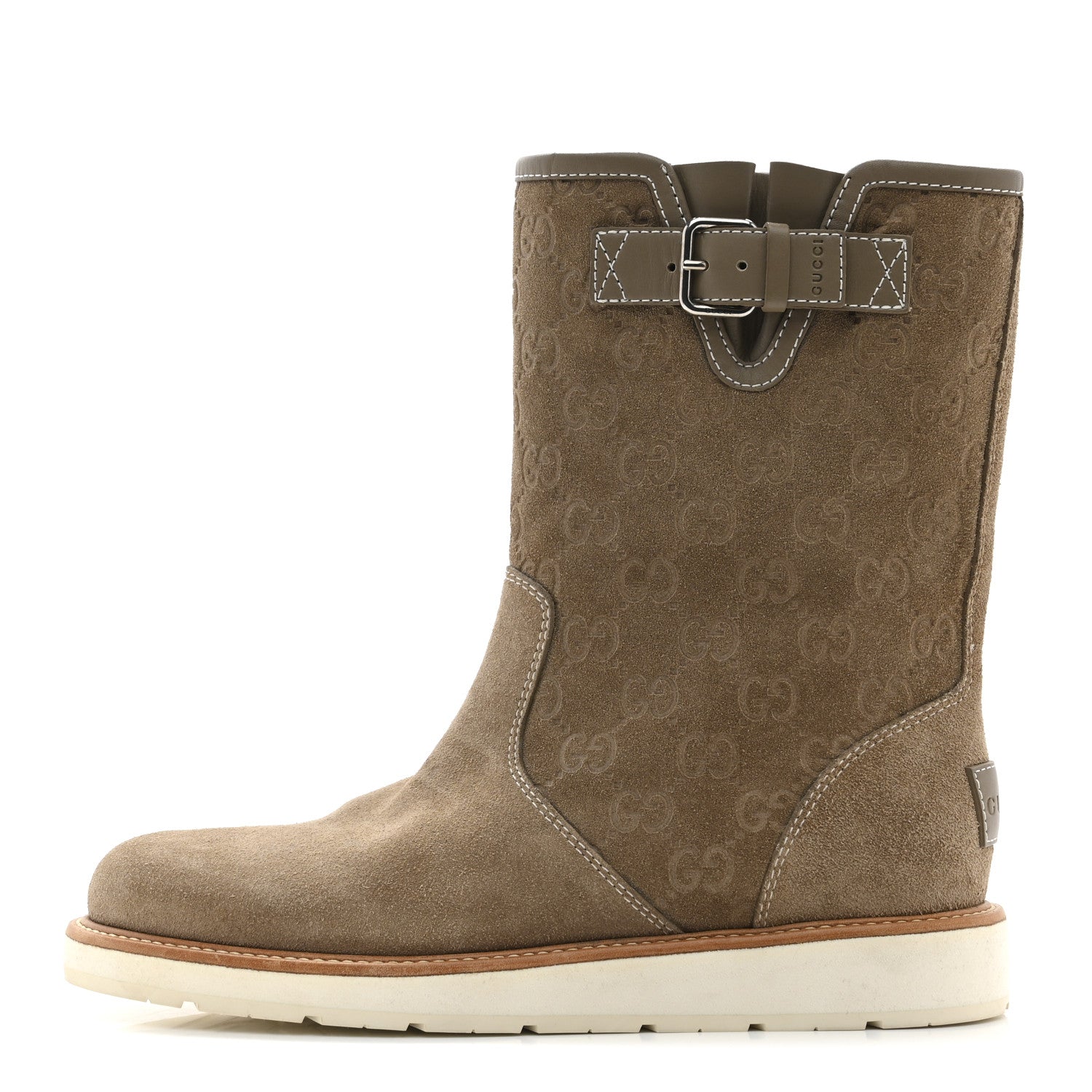Gucci Suede Microguccissima Boots 37.5 Brown 1 of 9