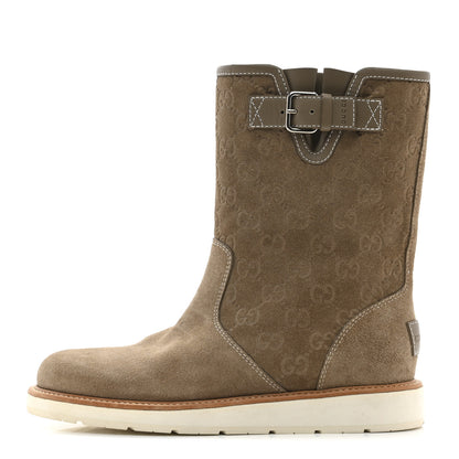 Gucci Suede Microguccissima Boots 37.5 Brown 1 of 9