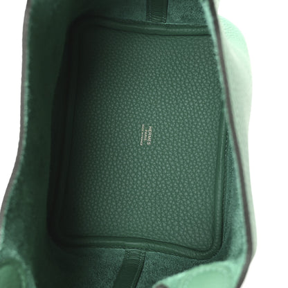 Hermes Taurillon Clemence Picotin Lock 18 PM Vert Jade 5 of 13
