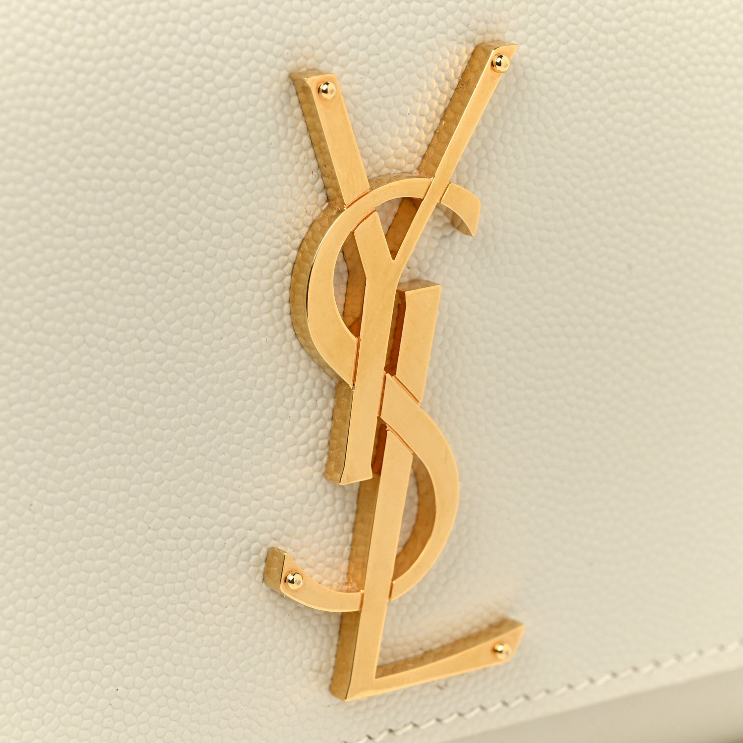 Saint Laurent Grain De Poudre Small Monogram Kate Satchel Crema Soft 13 of 17