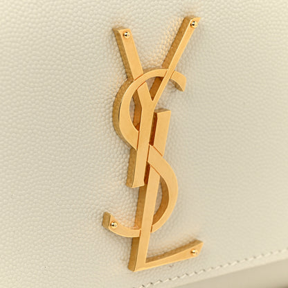 Saint Laurent Grain De Poudre Small Monogram Kate Satchel Crema Soft 13 of 17