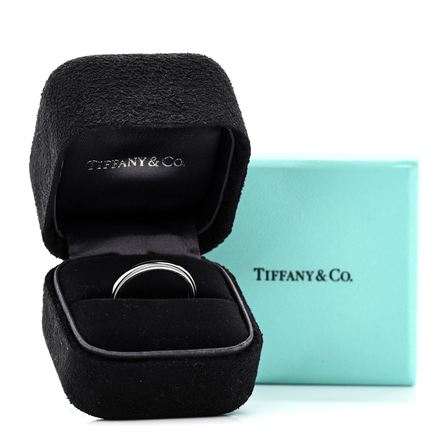 Platinum 3mm Classic Milgrain Wedding Band Ring 58 8.25