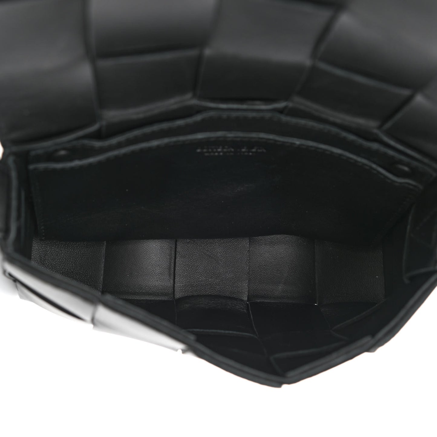 Lambskin Maxi Intrecciato Cassette Crossbody Bag Black