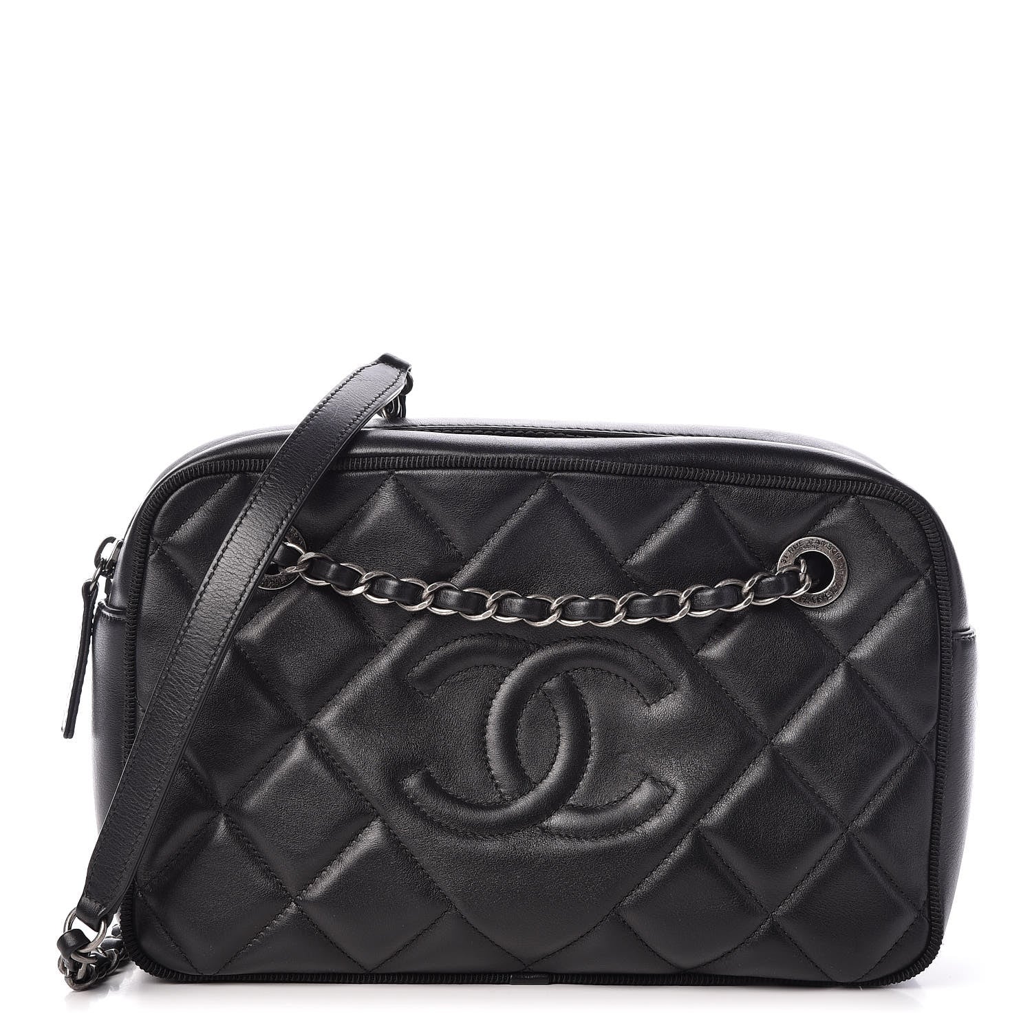 Chanel Calfskin Quilted Small Ballerine Camera Case Black 1 of 12