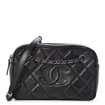 Chanel Calfskin Quilted Small Ballerine Camera Case Black 1 of 12