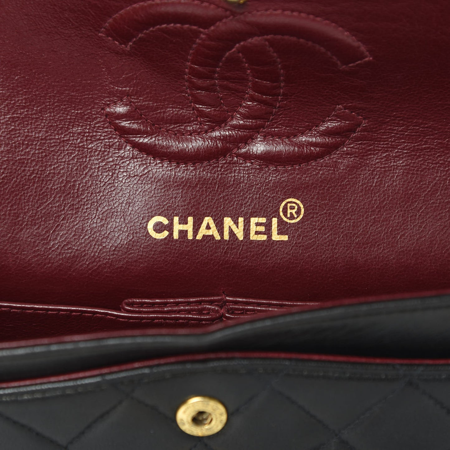 Lambskin Quilted Small Double Flap Black