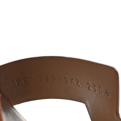Hermes Calfskin Legend Wedge Sandals 39 Gold 6 of 11