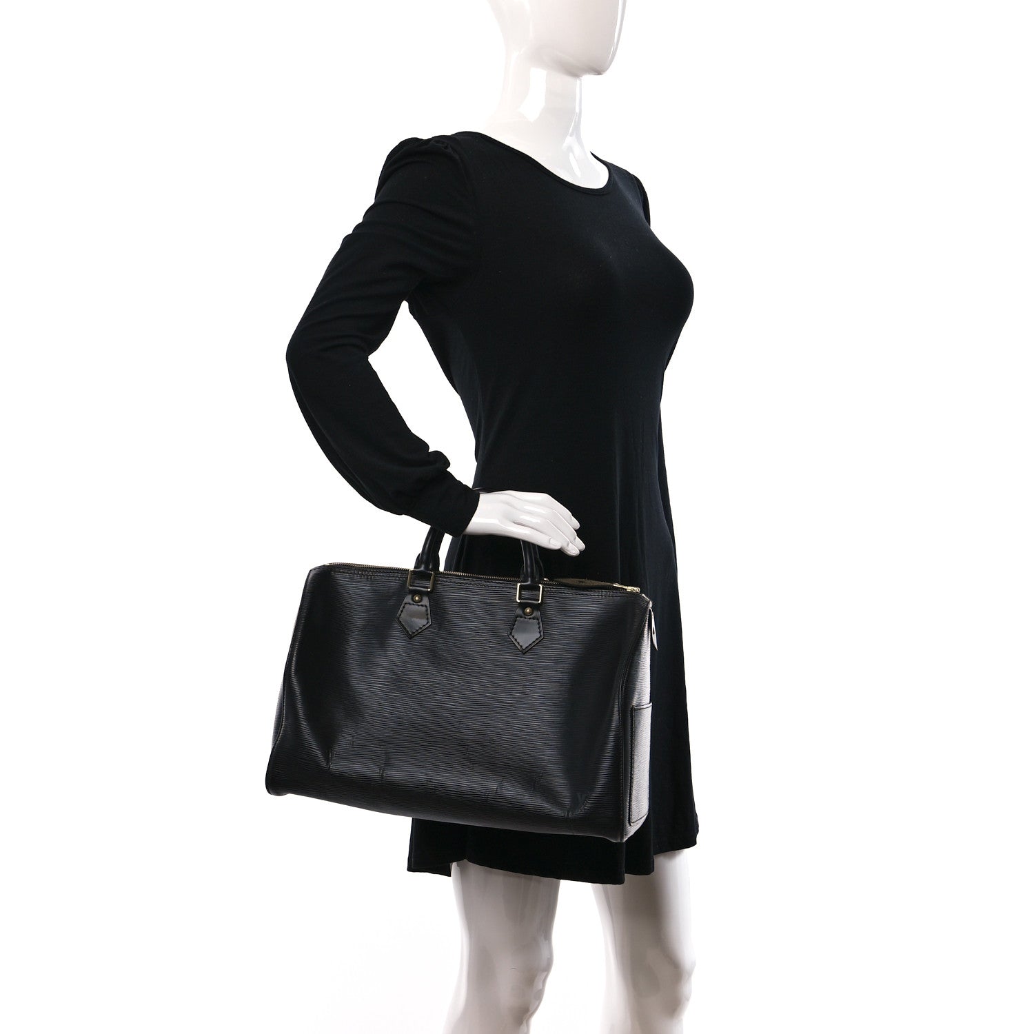 Louis Vuitton Epi Speedy 35 Black 2 of 9