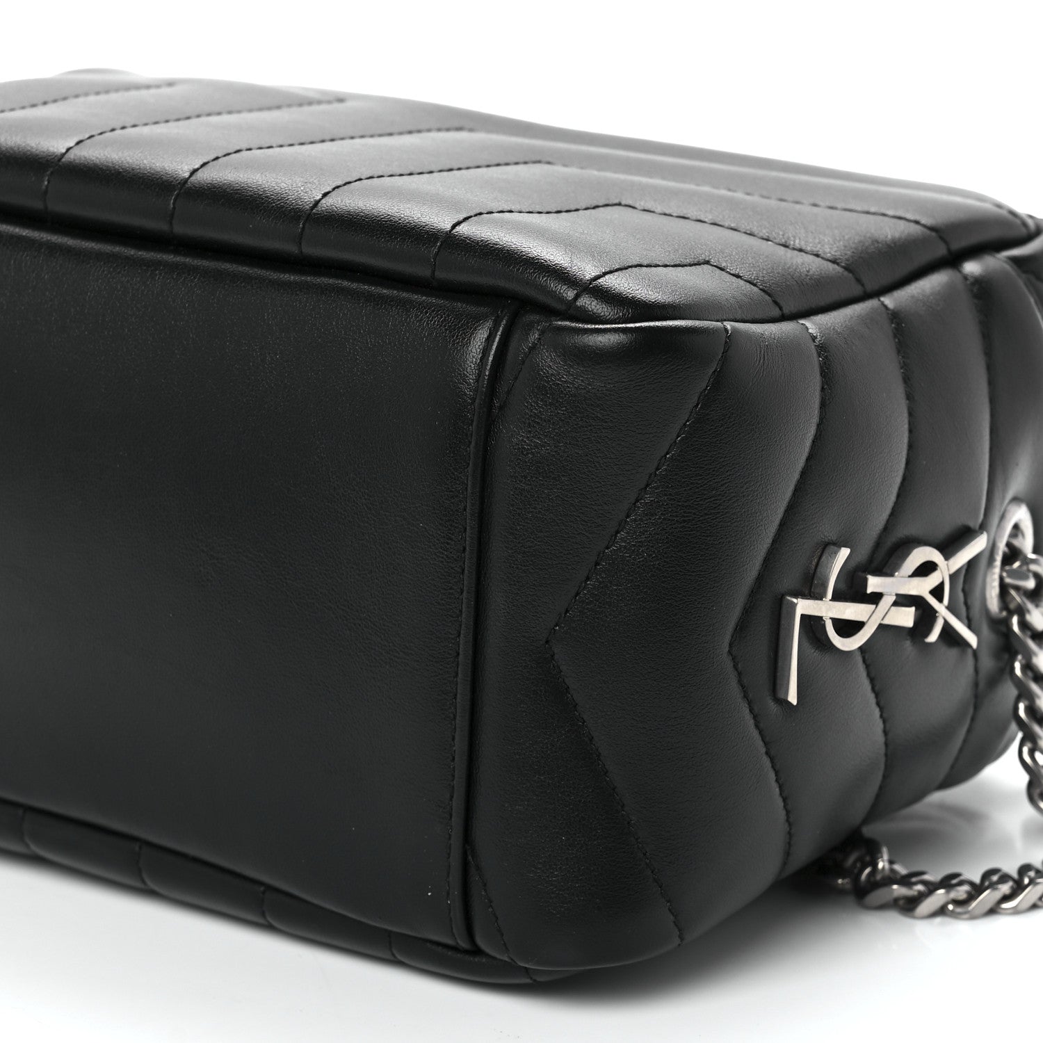 Saint Laurent Calfskin Y Quilted Monogram Small Loulou Bowling Bag Black 11 of 11