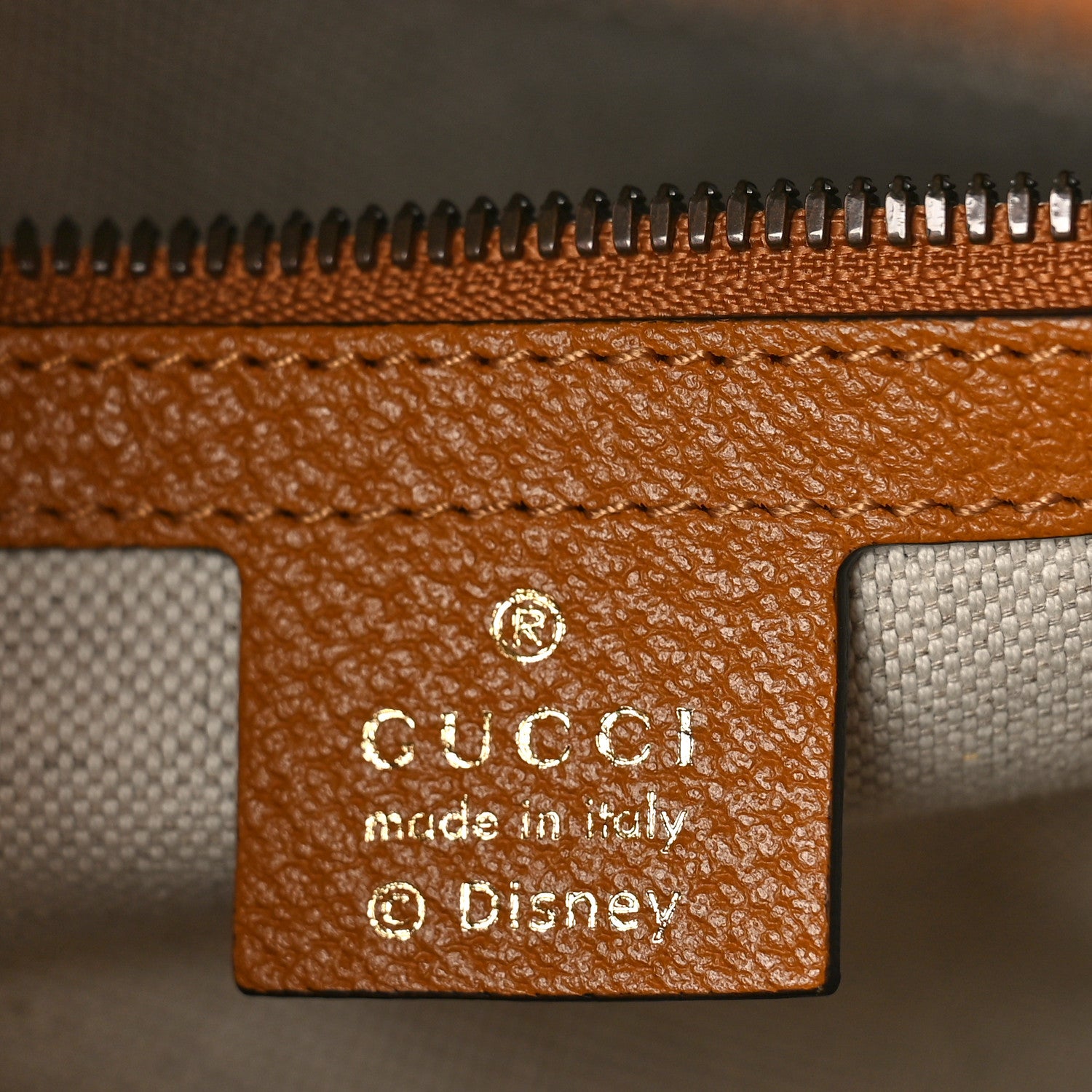 Gucci X DISNEY Mini Vintage GG Supreme Monogram Mickey Mouse Small Dome Backpack Beige Vintage Sun Oil 6 of 8
