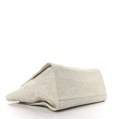 Chanel Lurex Boucle Medium Deauville Tote White 4 of 9