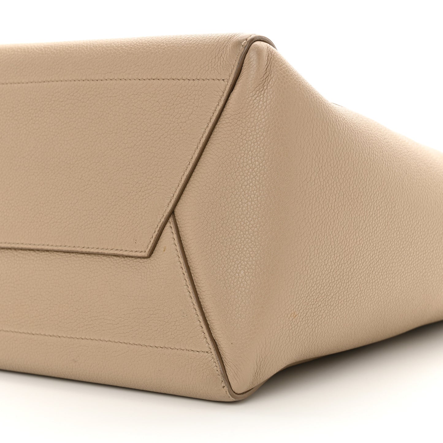 Soft Grained Calfskin Sangle Bucket Bag Dune