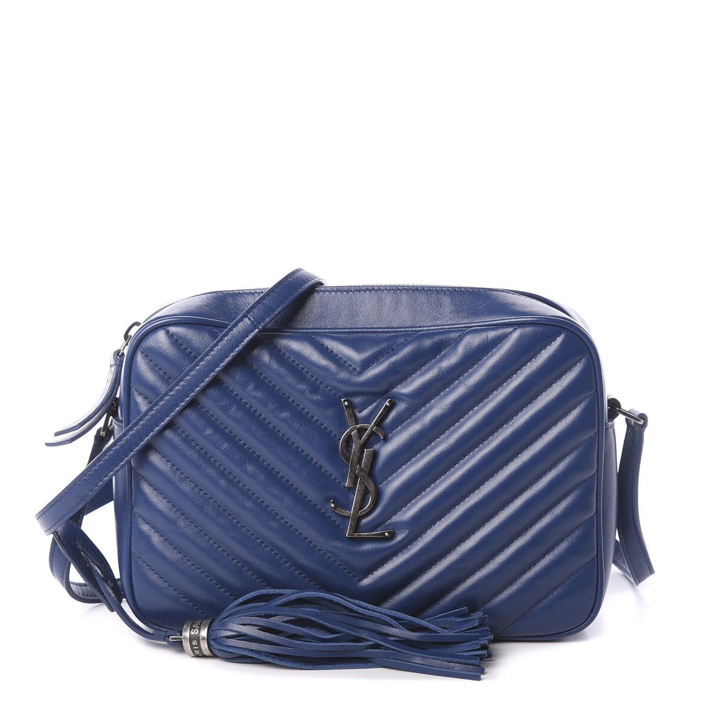 Calfskin Matelasse Monogram Lou Camera Bag Blue