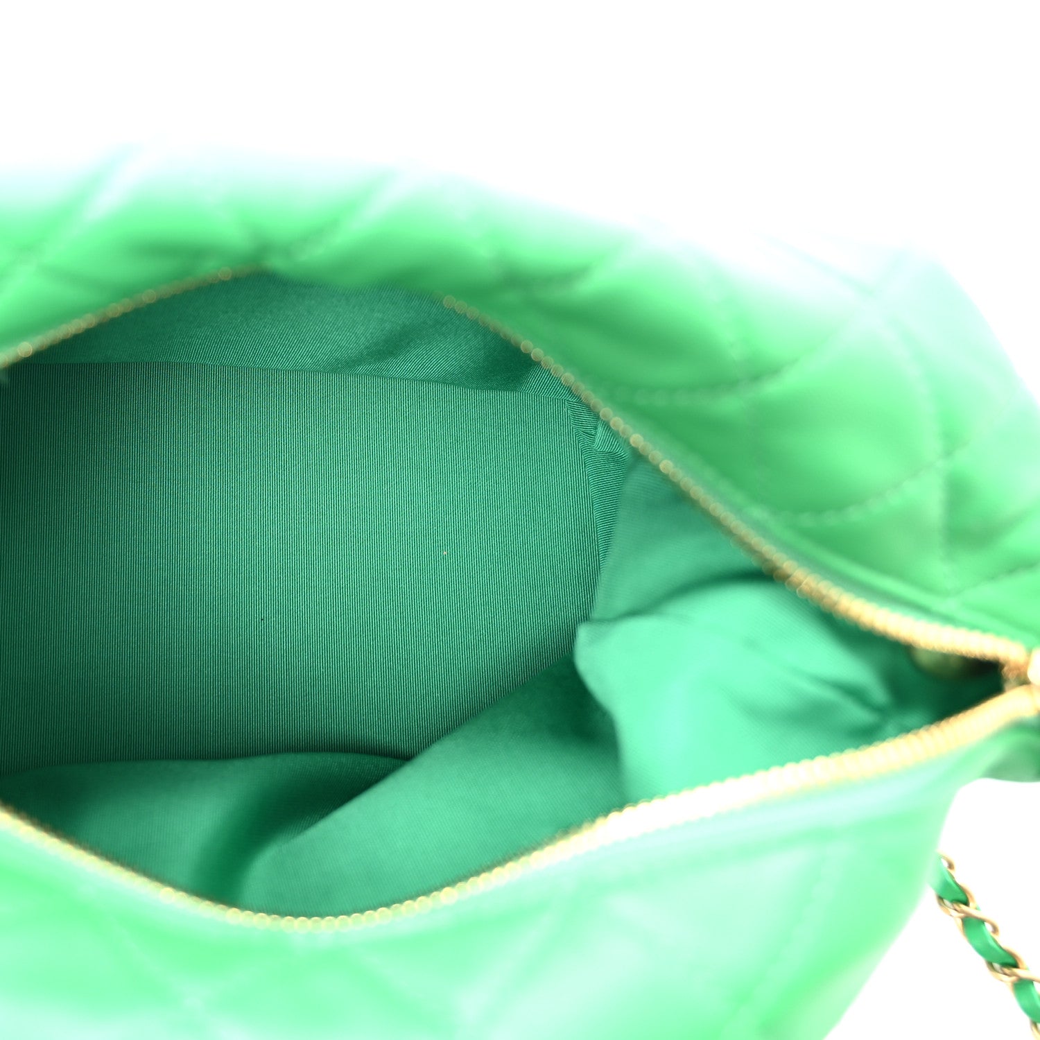 Chanel Lambskin Quilted Large Perfect Meeting Hobo Green 5 of 11