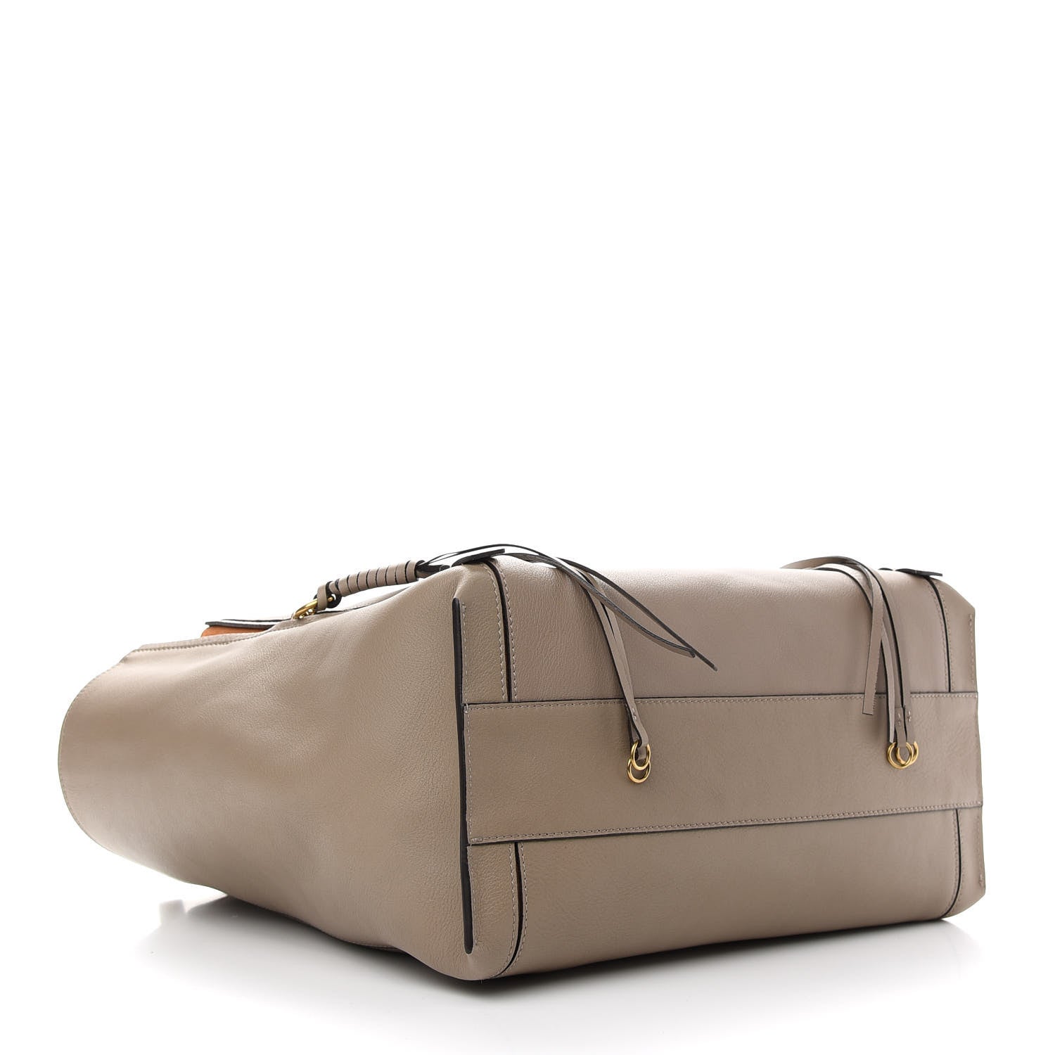 Chloe Smooth Calfskin Medium Milo Shopping Tote Motty Grey 4 of 8