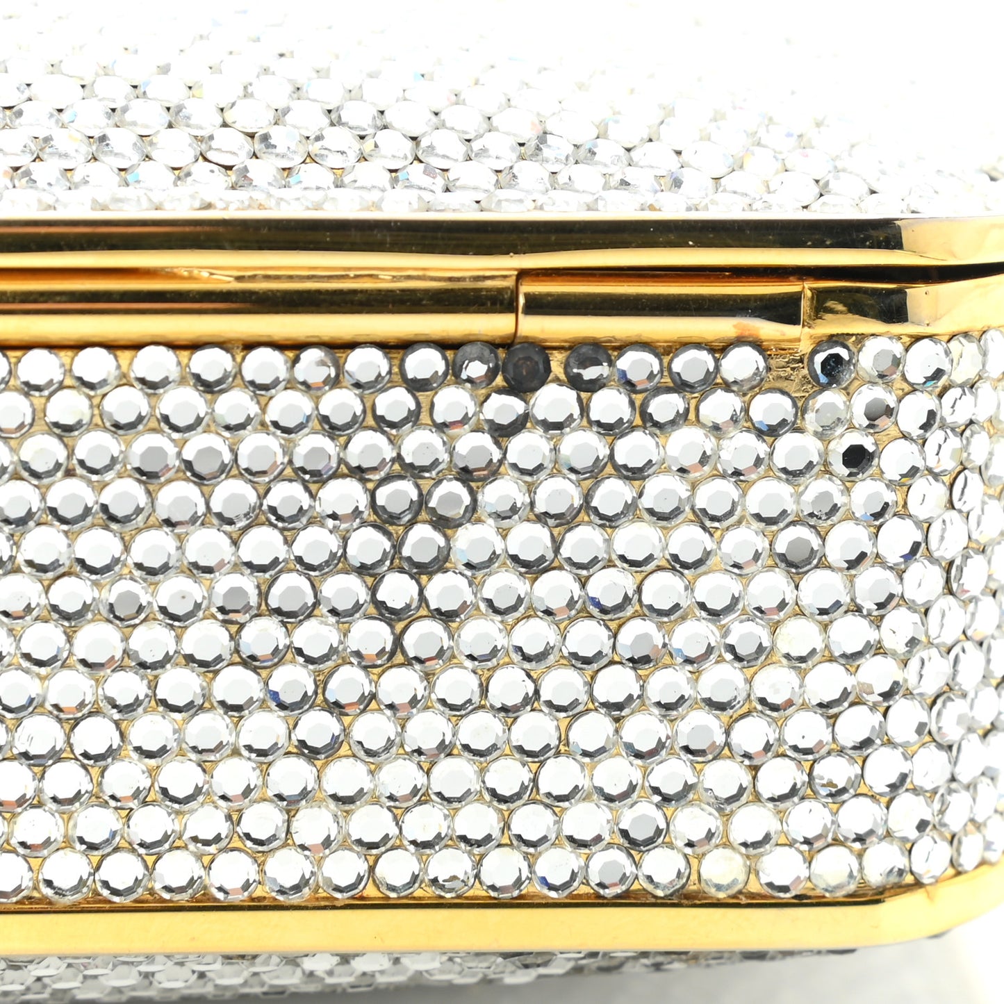 Swarovski Crystal Butterfly Minaudiere Clutch Silver Gold