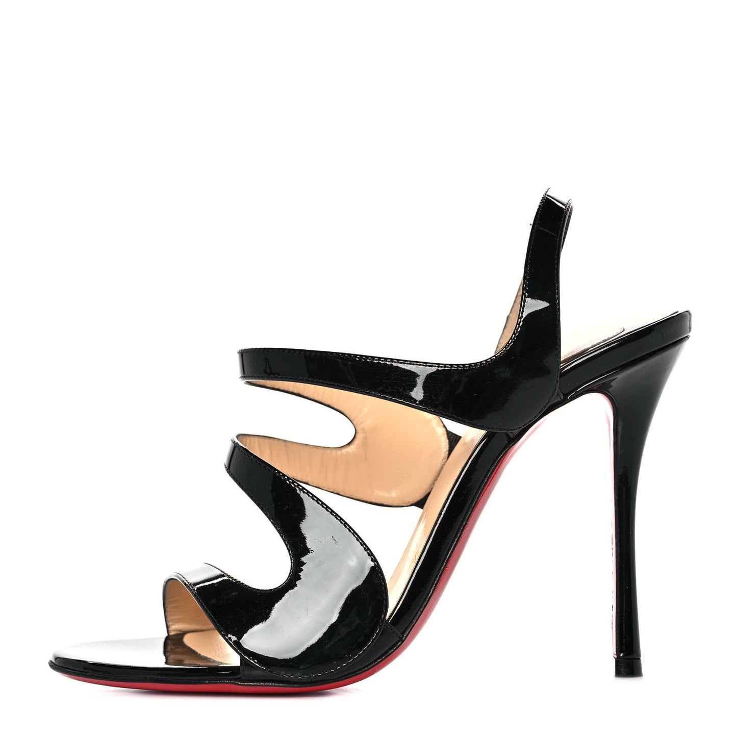 Patent Vavazou Asymmetric 100 Strappy Sandals 37 Black