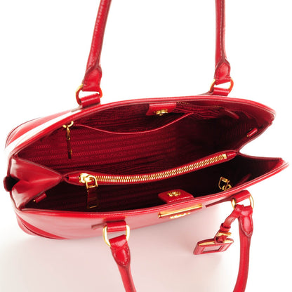 Prada Saffiano Vernice Open Promenade Tote Rosso 5 of 9