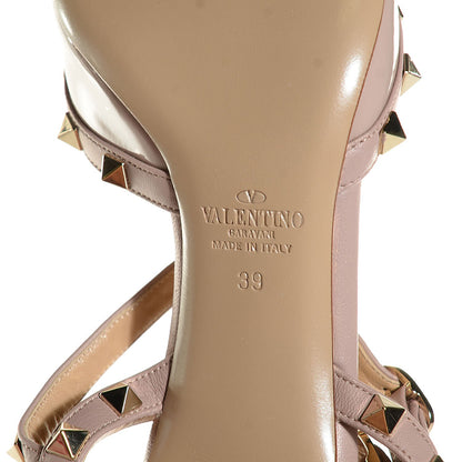 Valentino Garavani Patent Rockstud Ankle Strap Low Heel Pumps 39 Poudre 6 of 6