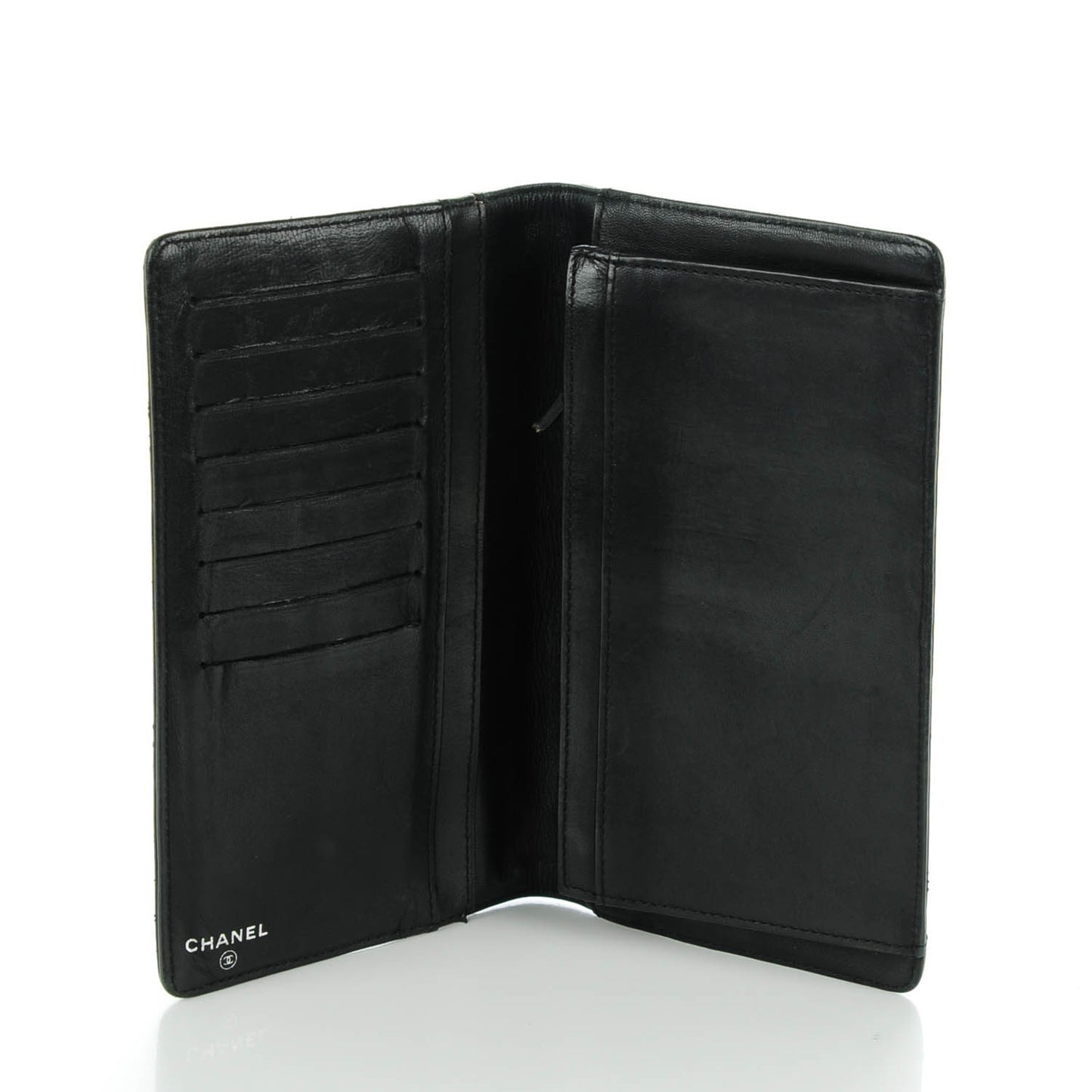 Calfskin Precious Symbols Yen Wallet Black