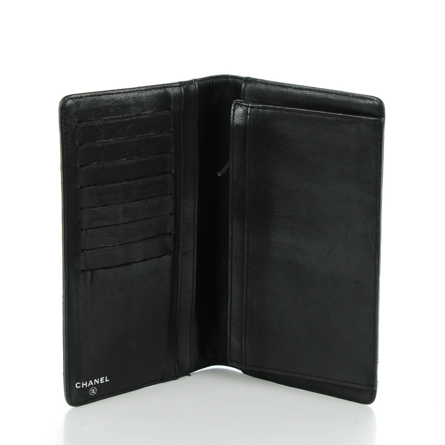 Chanel Calfskin Precious Symbols Yen Wallet Black 5 of 8