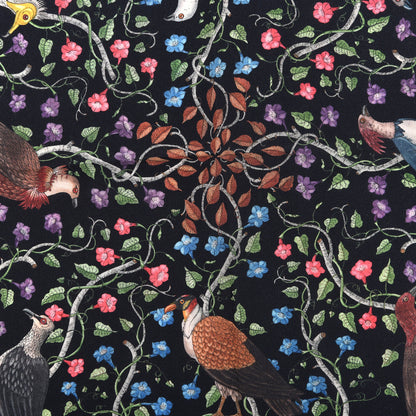 Gucci Silk Floral Condor Square Handkerchief Black 2 of 3