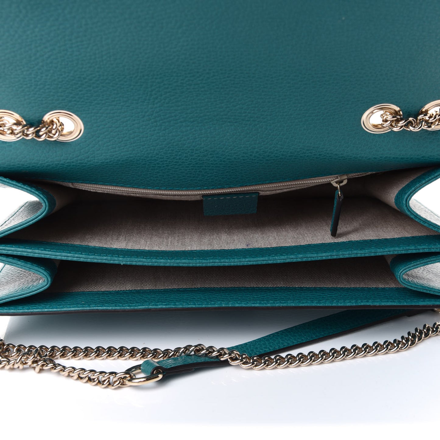 Dollar Calfskin Interlocking G Shoulder Bag Deep Cobalt