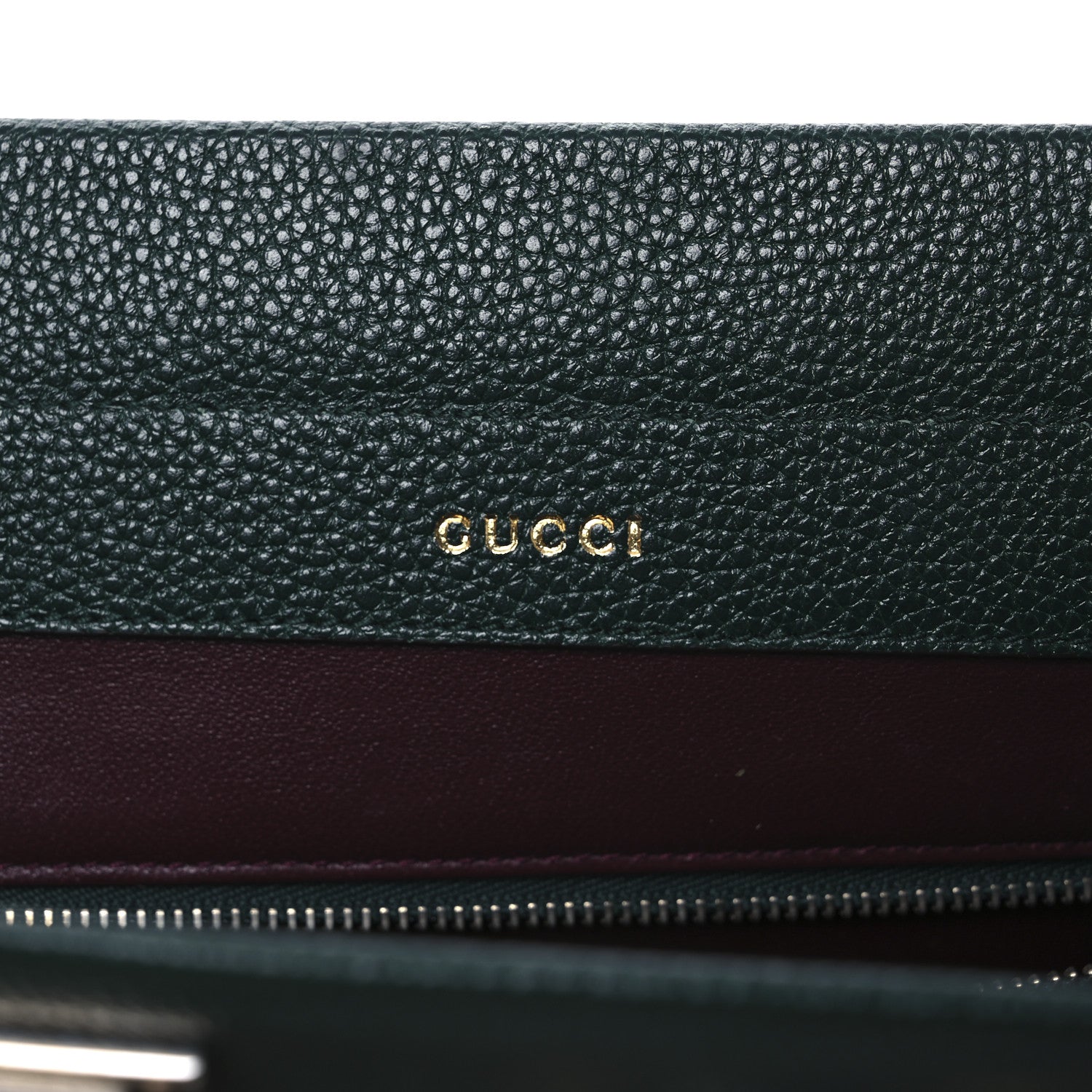 Gucci Grainy Calfskin Small Zumi Top Handle Bag Vintage Green 6 of 12