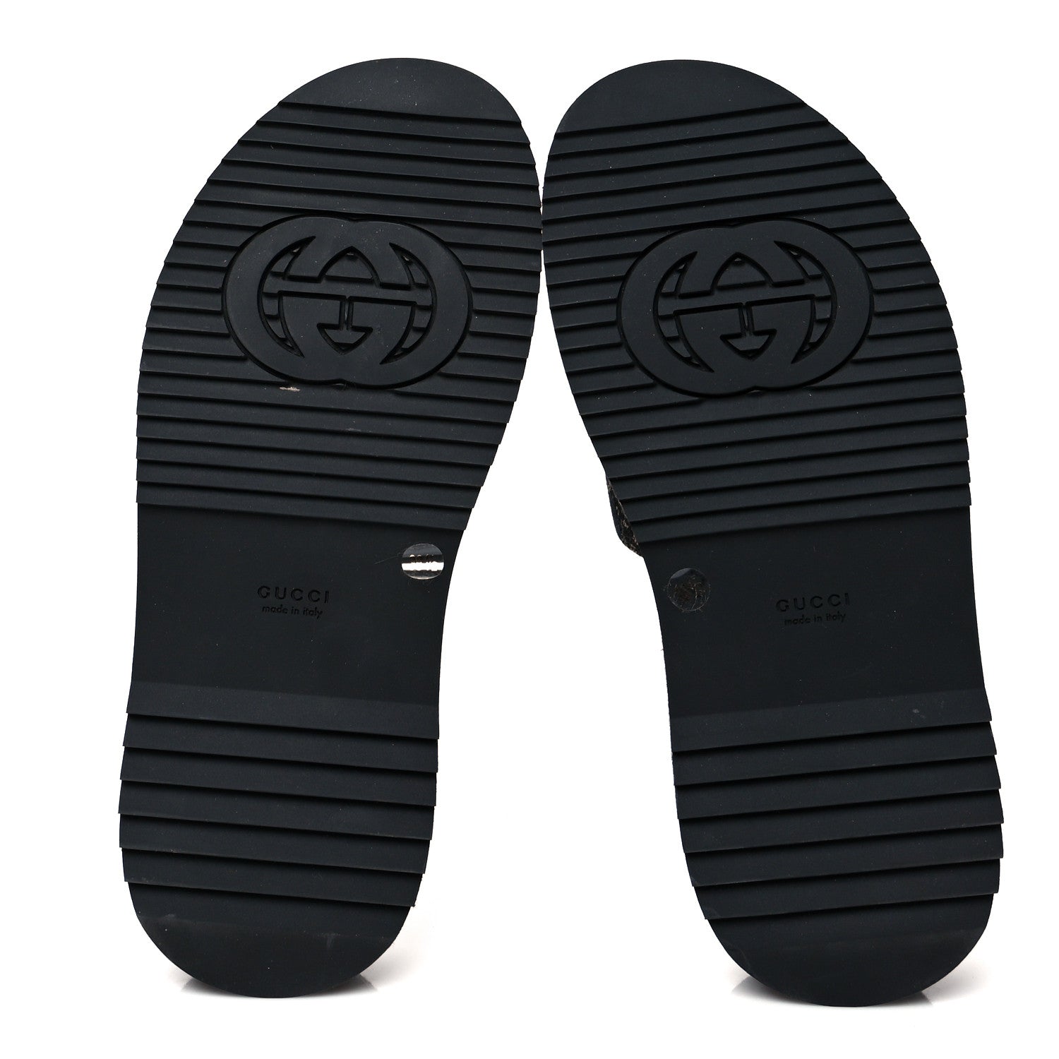 Gucci Jacquard Black Denim GG Monogram Angelina Platform 55mm Slide Sandals 38.5 Black Ivory 5 of 9