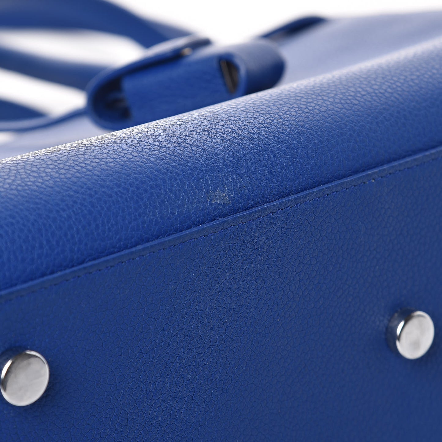 Grained Calfskin Baby Sac De Jour Royal Blue