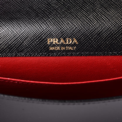 Prada Saffiano Lux Crossbody Bag Black 6 of 9