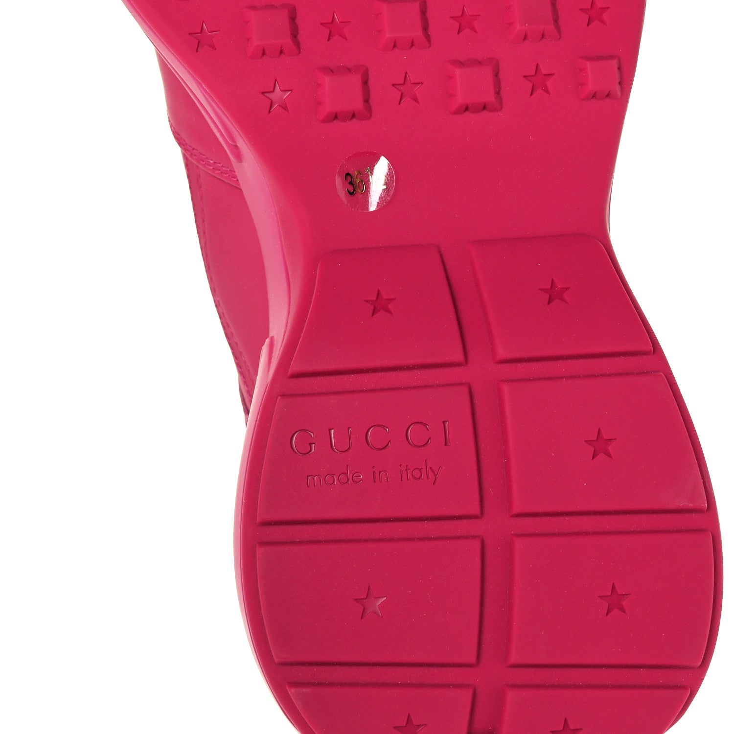 Gucci Calfskin Logo Womens Rhyton Sneakers 36.5 Box Pink 8 of 12