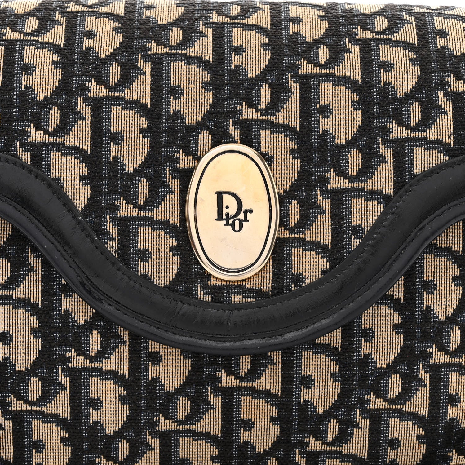 Christian Dior Monogram Flap Bag Navy 7 of 13