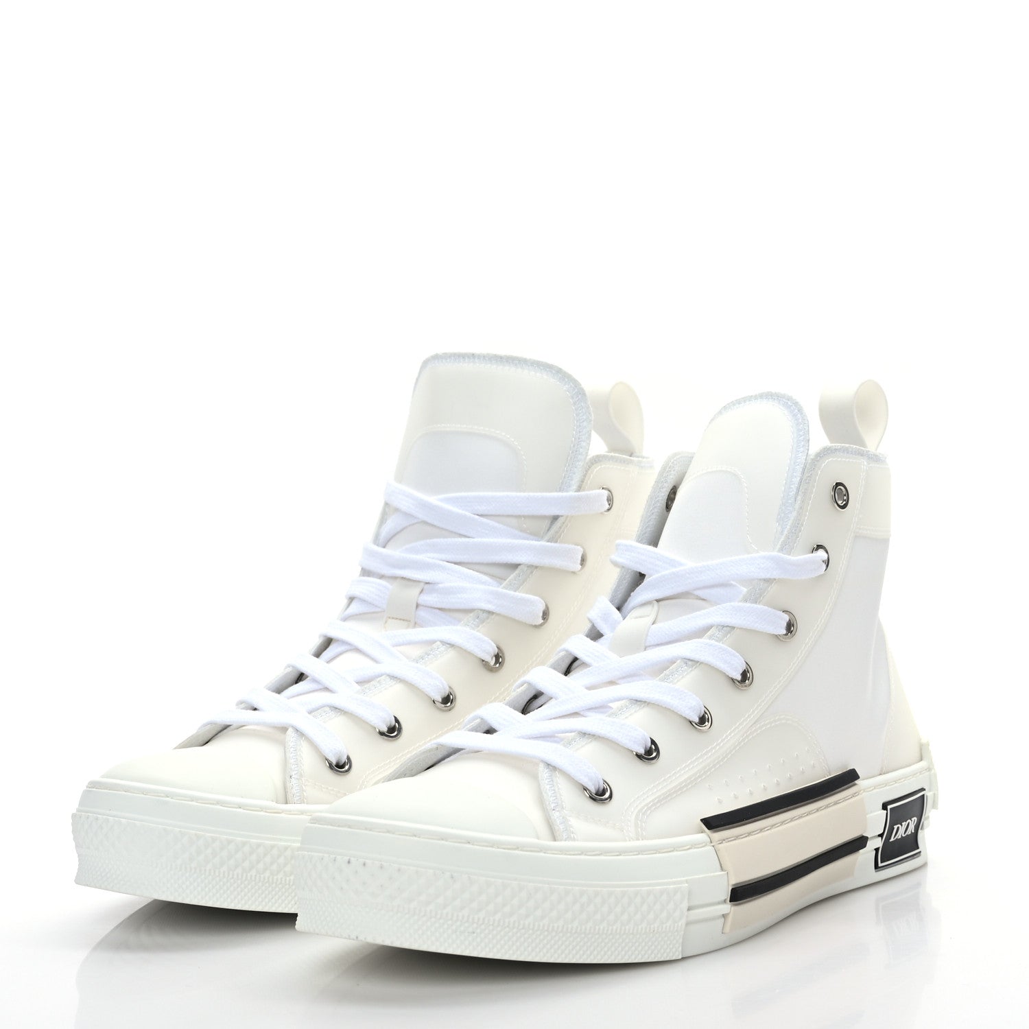Christian Dior Canvas Mens B23 High Top Sneakers 41.5 White 3 of 7