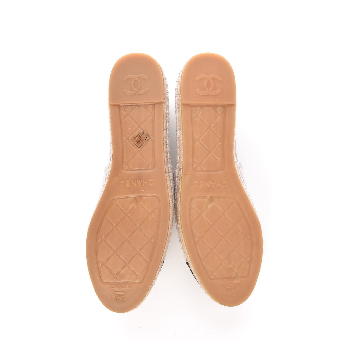 Linen CC Espadrilles 42 White Black