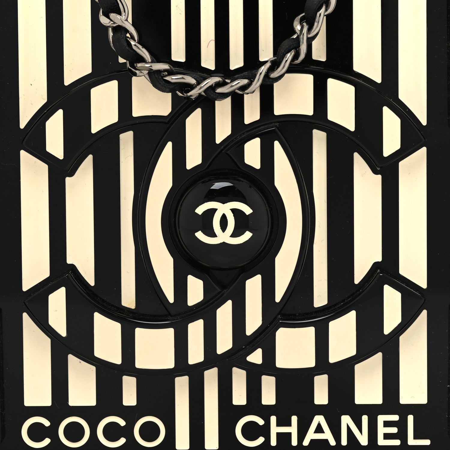 Chanel Plexiglass Barcode Boy Brick Lego Clutch Black 9 of 13